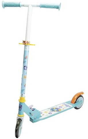 Smoby Patinete 2 Ruedas Stitch Plegable, con Estructura de Metal, Reposapiés Antideslizante, Frein Trasero, Guiñón Ajustable, soporta 50 kg, niños +5 años (7600750379)