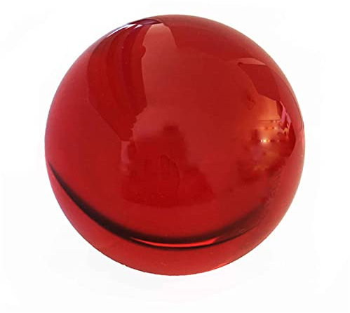ZGPjubilant K9 Color Crystal Glass Ball Lens Ball Crystal Ball Stand For Sphere Photography Decoration Home Decorative Ball Globe,red,40mm