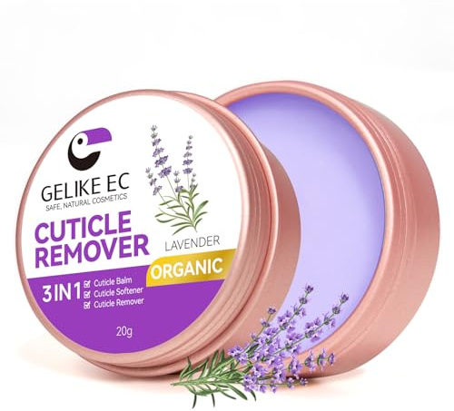 Gelike ec Cremas para eliminar cutículas para manos: lavanda suave bálsamo natural para cutículas secas y agrietadas para salón de belleza en casa