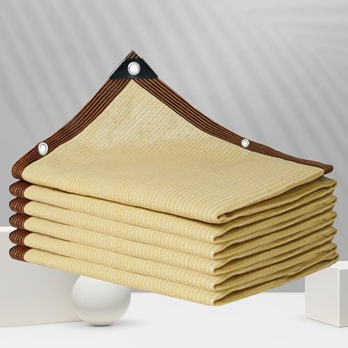 Toile d'ombrage rectangulaire 3 x 4 m pour serre, jardin, balcon, garage, ferme, voitures, pergola, beige, protection UV, auvent pour l'extérieur