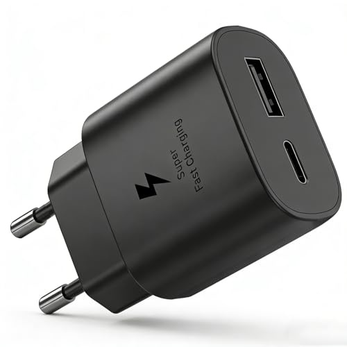 USB C Ladegerät mit USB Adapter 2 in 1 Ladeadapter für iPhone 17 16 15 | Pro Max Plus Samsung Galaxy S26 S25 S24 Netzteil Mehrfach Ladestecker PD 3.0 Schnellladegerät Steckdose usbc Stecker Charger