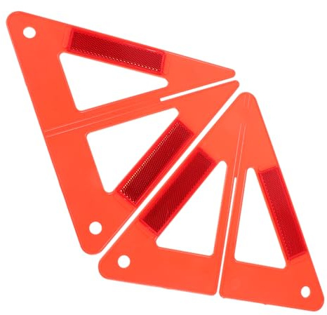 Triángulo de Advertencia Reflectante Rojo de Plástico para Coche