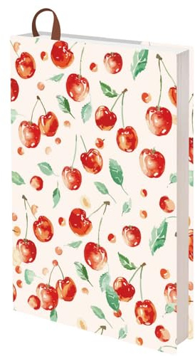 CRASPIRE Copertine per Libri Cherry Riutilizzabili Jumbo da 8.27x5.83 Pollice con Copertina Rigida in Tessuto A5 Lavabili e Impermeabili per Diari Quaderni Ufficio e Scuola.