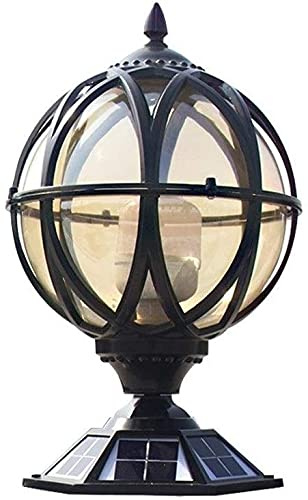 BLOOHK Lampada solare da esterno a forma di globo sferico con involucro decorativo, impermeabile IP55, con accensione/spegnimento automatico, per illuminazione di giardini, patii, vialetti e cancelli.