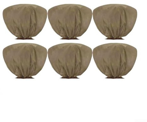 Grandi coperture antigelo per piante, traspiranti, antigelo, con coulisse, per alberi da giardino e aiuole (6 pezzi)