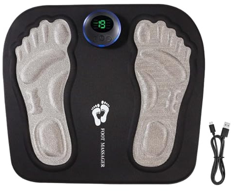 EMS Cuscinetti Stimolatori per Piedi - Dispositivo per Massaggio ai Piedi,Massaggiatore Portatile Rivitalizzante | per Uomini Donne Anziani Casa Ufficio Viaggio Vacanza Camera da Soggiorno Studio