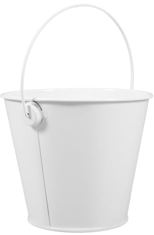 jojofuny Seau à Graisse en Métal Blanc 8x10,5x12 Cm Résistant Haute Température, Récupérateur D’Huile pour Barbecue Cuisine, 1 Pièce, Collecte des Graisses pour Cuisson Propre en Extérieur