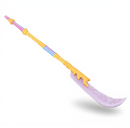 Sxhlseller Juguete de Hacha Impreso en 3D para Niños, Accesorio de Disfraz de PLA, Morado y Amarillo, Espada de Cosplay para Fiestas y Juegos de rol