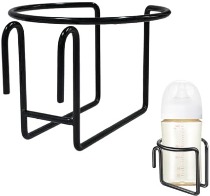 Soporte Para Bebidas Para Carrito - Portavasos Con Clip De Hierro De 3x3,5 Pulgadas, Organizador Portátil Con Carrito | Soporte De Mesa Para Cochecito Para Viajes De Compras, Agarre Seguro Para Botell