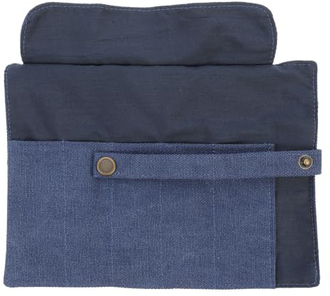 PAMINGONO Bolsa de Reloj de Lona Azul, Estuche Enrollable de Viaje