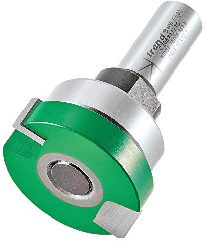 Trend Intumescent Recessing Router Cutter, 1/2 Inch Shank, 40mm Cut | Two Flute Tungsten Carbide Tipped Cutter With 40mm Cut Diameter And 10mm Cut Length, C208X1/2TC