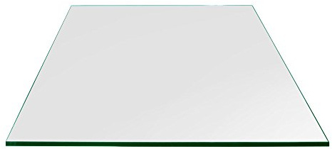 Dulles Glass 16 inch Square Glass Table Top - Tempered - 1/4 Thick Glass Surface, Safe Flat Polished, Eased Corners, Multipurpose for Dining Table, Patio, Coffee and End Table
