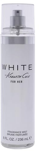 Kenneth Cole White for Her Body Mist for Women, Notes of Mandarin, Vanilla, Musk, and Orchid, Fruity, Fresh, Feminine Scent, Long-Lasting, Everyday Wear Fragrance, 8 Fl oz
