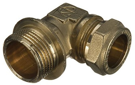 15 mm x 1/2 macho codo de compresión paralelo – Bolsa de 2