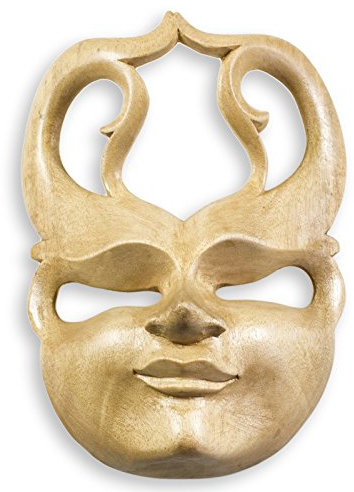 1 Maske Spirit 20cm Hibiskusholz Handmade Maske Holzmaske Wandmaske Wanddekoration