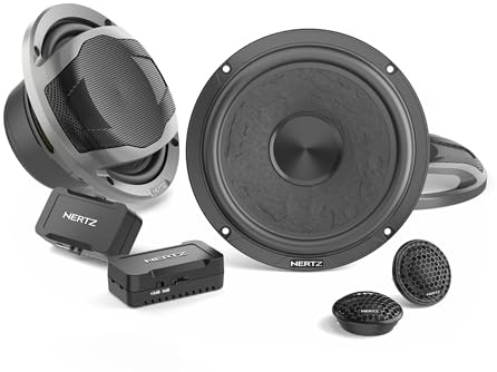 Hertz CK 165 L 2-Wege-Komponentensystem 165 mm, 300 W | Hochtöner 26 mm, inkl. Frequenzweiche, 6,5 Zoll, 100 W RMS, 4 Ohm, 92 dB, inkl. Grills