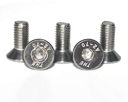 Senkkopfschrauben M3 x 6 mm mit Innensechskant, 100 Stück | DIN 7991, ISO 10642, Vollgewinde, Edelstahl A2 V8A, rostfrei