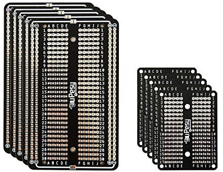 10 x Prototype Board, Lötbares Breadboard, Doppelseitig PCB Circuit Board (Platinen set, Leiterplatte, Lochrasterplatte Kit, Stripboard, Protoboard) for solder Arduino & DIY elektronik Projekt