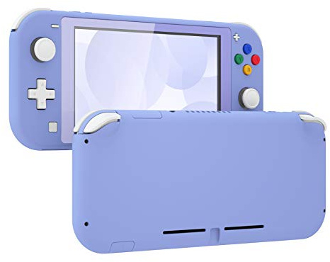 eXtremeRate Coque de Remplacement pour Nintendo Switch Lite Console, Coque pour Switch Lite avec Verres Trempé Protection et Accessoires Boutons,Violet Clair