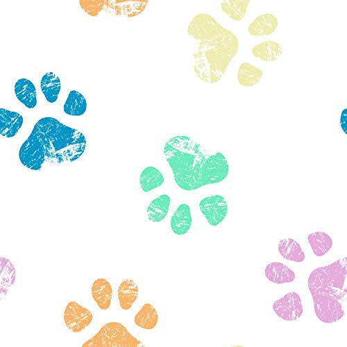 decomonkey Fototapete Kinder Kinderzimmer | Tapetenrolle 10 m Tapete Vliestapete Deko Panel Modern Design Wanddeko Wandtapete | Hund Muster Tiere bunt