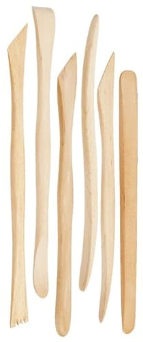 NEU Modellierhölzer Sortiment zum Töpfern und Modellieren, Länge ca. 20cm, 6-teilig