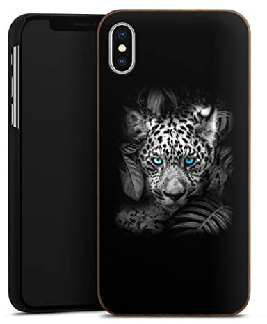 DeinDesign Coque en Bois Compatible avec Apple iPhone XS Max Coque en Bois veritable Coque de Protection en Bois Guépard Jungle Animaux