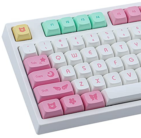 JakeTsai PBT Tastenkappen, 143 Tasten Custom Keycaps, Dye Sublimation XDA Profile, ASIN Layout, Kompatibel mit Cherry Gateron MX Switches