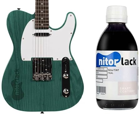 Gitarren Beize/Woodstain Teal/Blaugrün auf Nitrobasis 250 ml Flasche