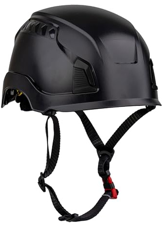 PIP Traverse Non-Vented, Industrial Climbing Helmet with MIPS Technology, ABS Shell, EPS Foam Impact Liner, HDPE Suspension, 4-Point Chin Strap, ANSI II, Black (280-HP1491RM-11)