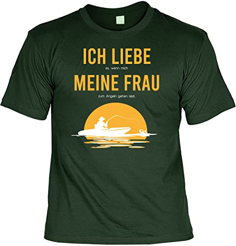 T-Shirt | Funshirt | Ich Liebe - es wenn - Meine Frau - Mich Angeln lässt