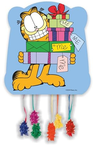 Pinata anniversaire d'enfant – Plusieurs motifs amusants pour garçons et filles – Idéal comme décoration de fêtes et célébrations (Garfield)