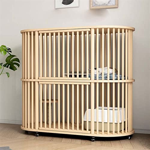 Katzenhaus katzenvilla Luxus Katzenschrank Super Large Space Cat Cage Cat Villa Luxus Doppelschicht Katzenhaus Haustier Vorräte mit Rad Katzenhütte
