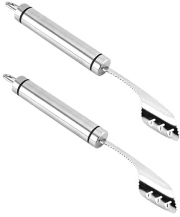 ABOOFAN 4 Stück Samenentferner Chili Corer Entkerner Pfefferentferner Entferner-Tool werkzeug Zubehör für Küchenhelfer Chili-Entferner Rostfreier Stahl Kernentferner schwarzer Pfeffer