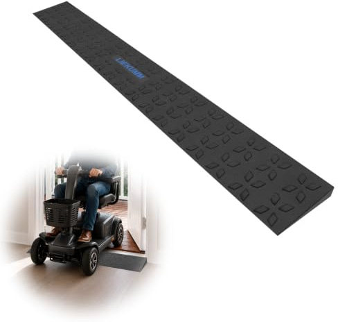 LIEKUMM Wheelchair Ramp 1.5 cm Height, 650 kg Load Capacity Threshold Ramp | Threshold Ramps for Doorways, Non-Slip Polaris Pattern Ramps for Wheelchairs, Mobility Scooters, Steps