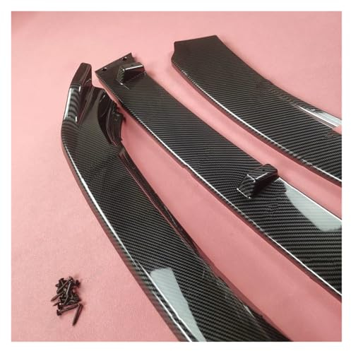 Spoiler Delantero para Seat para Leon MK4 Cupra 2021-2024 Parachoques Delantero Alerón Divisor Difusor Kit De Carrocería De Reequipamiento Ajuste Coche Alerón Delantero(Carbon Look)