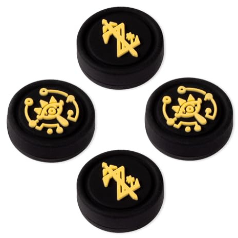 PERFECTSIGHT Lot de 4 capuchons de joystick analogiques pour Nintendo Switch Lite/Switch OLED (yeux noirs)