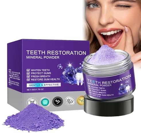 Oyikey Zahnrestaurations Mineralpuder, ZahnreparaturMineralpulver, Zahnpulver Gegen Verfärbungen, Mineral ToothPowder, Mineralzahnpulver, Zahnaufhellungspuder, Starken SieZähne (1pcs)