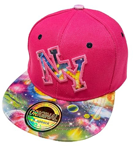 J26 Snapback USA keps teenie keps trucker cappy sport NY tonåring grafisk stil, Rosa planet, One size