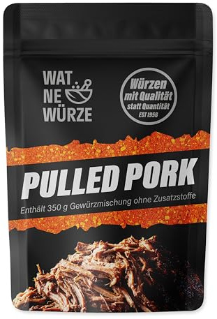 WAT NE WÜRZE Pulled Pork Rub Gewürzmischung 350 g | BBQ Gewürz für Pulled Pork aus Schweineschulter oder Schweinenacken | Marinade für Fleisch zum Grillen, Barbecue oder für den Smoker