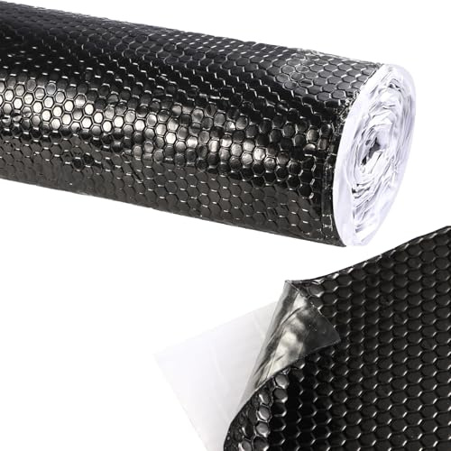 Putentfun 21.5 sqft/2 ㎡ Car Sound Deadening Mat, 80 mil 2mm, Butyl Sound Deadener Mat with Self Adhesive, Noise Dampening for Car Trunk,Van Insulation, 1 Roll Black