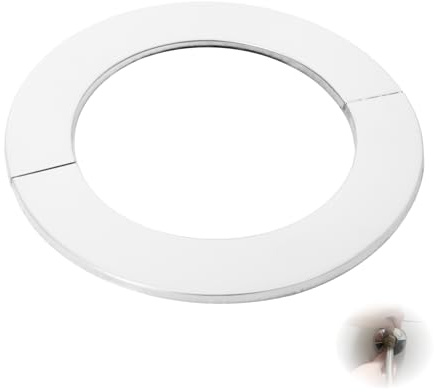 Fledart 2pcs rosette ofenrohr 100mm Edelstah, Kaminrosette 100 mm, Kamin rosette Durchmesser 101 x 150 x 5mm Hitzebeständig für Heizkessel (100mm 2pcs)