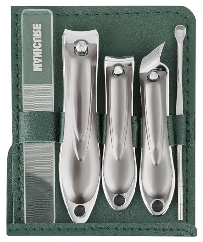 Kit de Manicura y Pedicura para Hombre y Mujer - Set Profesional de Acero Inoxidable con Estuche de Viaje, Cortaúñas, Herramientas para Uñas y Cutículas, Ideal para Regalo