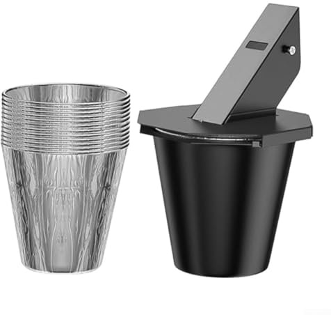 MeevrgR Bandeja de goteo para parrilla al aire libre con construcción de metal resistente a la corrosión y 10 forros de aluminio reemplazables, sistema eficiente de gestión de grasa para parrillas de