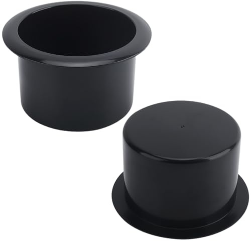 2PCs Car Cup Holder Insert,Sofa Cup Holders Insert,Drop in Drink Can,Plastic Drink Holders Replacement,Black Couch Cups Can,Universal Drop-in Recliner Handles Cups Holder for Sofa,Couch,RV,Car,Boat