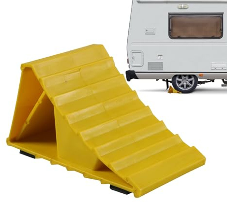 Cunei per rimorchi | Bloccatore triangolare e dispositivo di arresto per pneumatici, blocco di supporto per allineamento delle ruote, per il parcheggio di rimorchi, camper, camion, veicoli, berline,