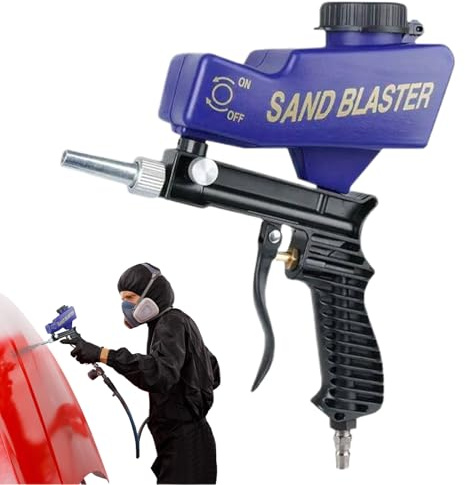 Sandblasting Machine Rust Remover Sandblasting Equipment Cleaning | Portable Sand Blasting Machine for Automotive Metal Furniture Paint Varnish Remover Rust Industries Restoration Work