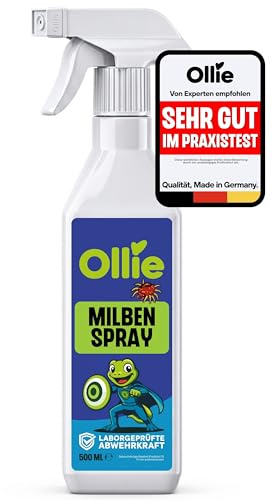 Ollie Milbenspray [500ml] Milbenspray für Matratzen - Hochwirksames Anti Milben Spray bei Hausstaubmilben - Schnelle Wirkung und Langzeitschutz für Bett, Sofa und Polster - ohne Permethrin