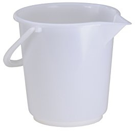 hünersdorff 942100 Industrie Eimer 17 L rund mit Ausguss, HD-PE, natur, Made in Germany, Naturfarben