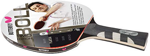 Butterfly® Timo Boll Platin 85025 Tischtennisschläger | Tischtennis Racket Bat Profi | Wettkampfschläger für fortgeschrittene Spieler | ITTF zertifizierter Pan Asia Belag | anatomische Griffform