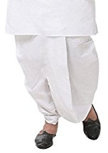 Royal Kurta Herr bomull solid redo att bära dhoti (vit, fri storlek)